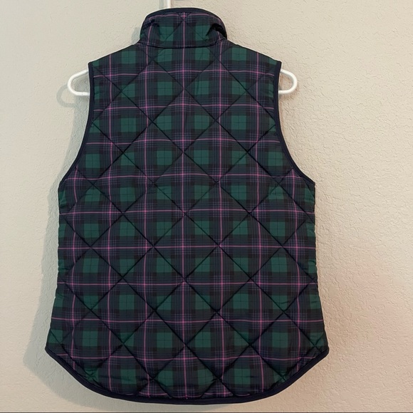J Crew Women Plaid Quilted Puffer Vest Jacket Small NEW AG538 - Picture 5 of 6